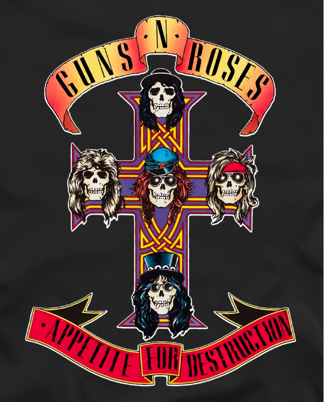 Marškinėliai Guns and roses cross